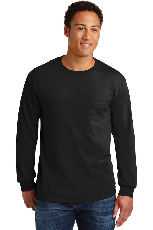 Gildan- Gildan® - Ultra Cotton® 100% US Cotton Long Sleeve T-Shirt with Pocket. 2410-Medtech- 1