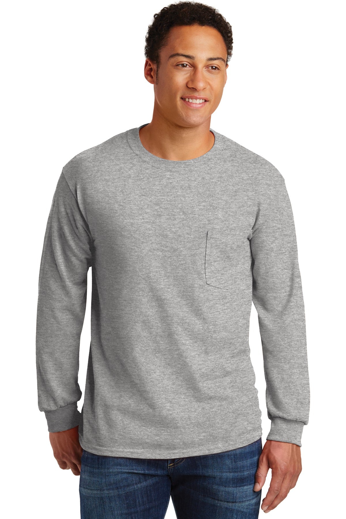 Gildan- Gildan® - Ultra Cotton® 100% US Cotton Long Sleeve T-Shirt with Pocket. 2410-Medtech- 5