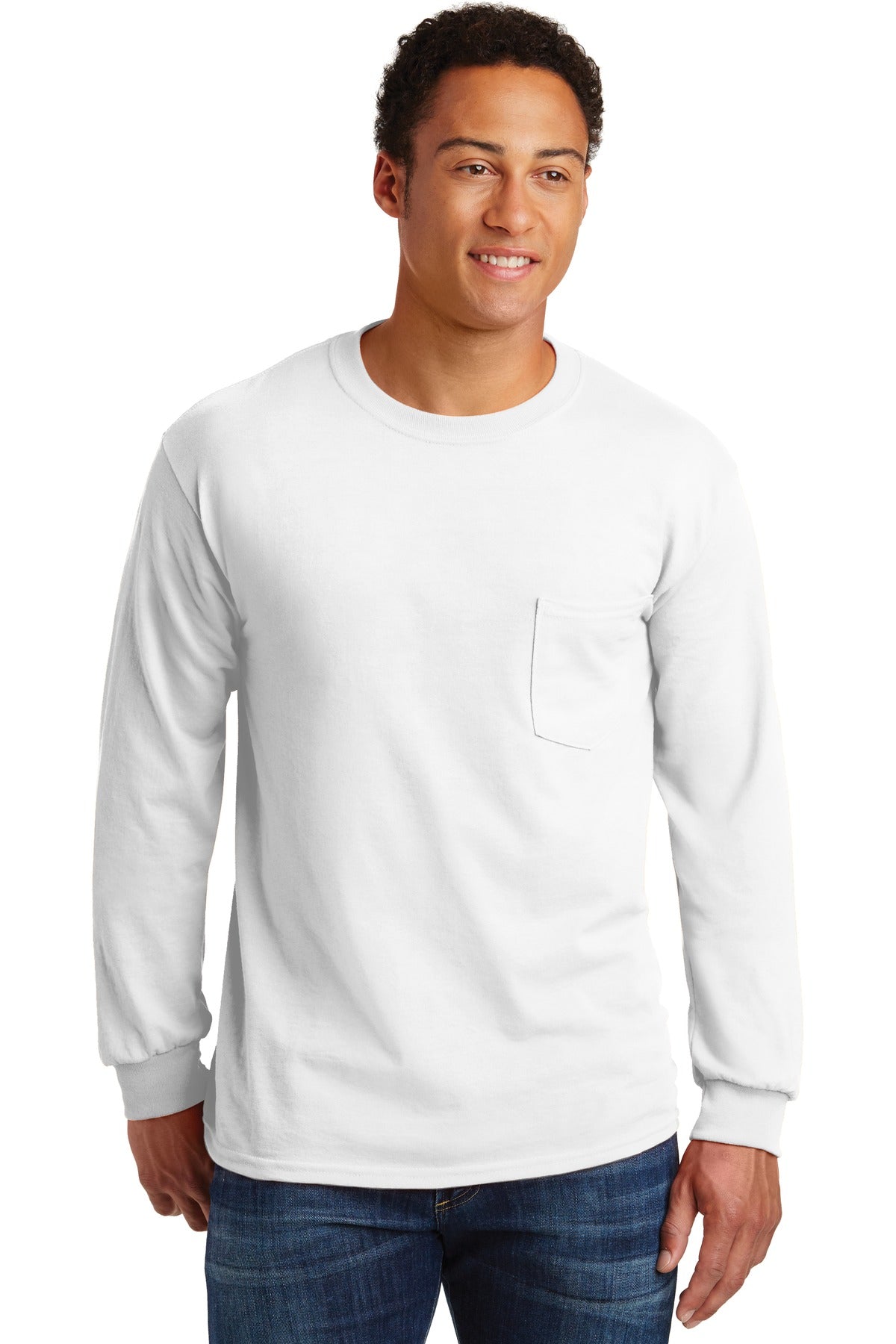 Gildan- Gildan® - Ultra Cotton® 100% US Cotton Long Sleeve T-Shirt with Pocket. 2410-Medtech- 6