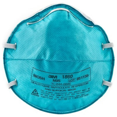 3M™ Health Care Particulate Respirator and Surgical Mask 1860, N95, 20/Box