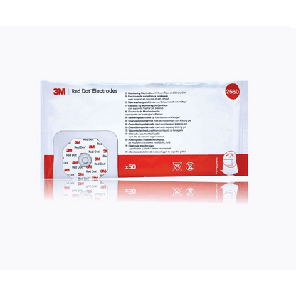 3M™ Red Dot™ Foam Monitoring Electrodes, 2560, Latex-Free 50/BG