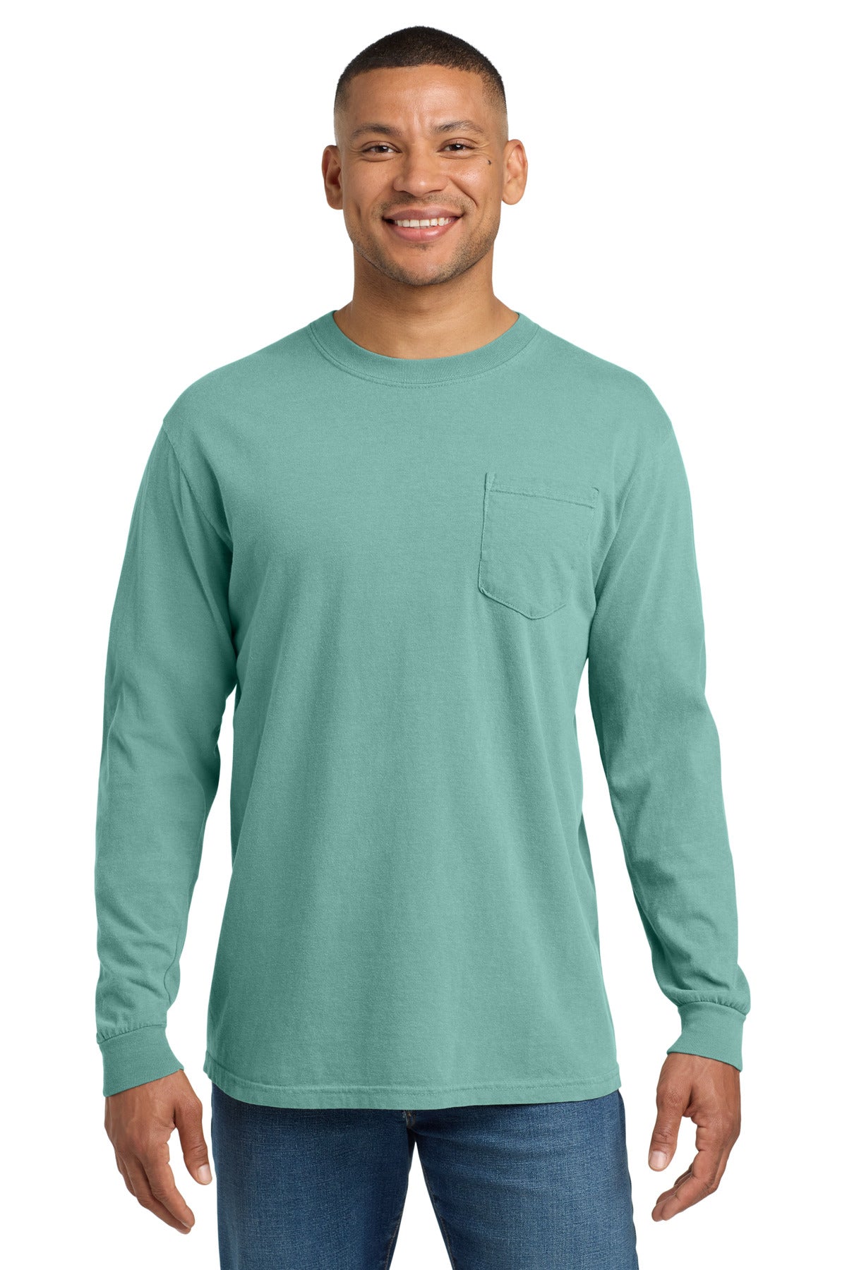 Comfort Colors- COMFORT COLORS ® Heavyweight Ring Spun Long Sleeve Pocket Tee. 4410-Medtech- 12