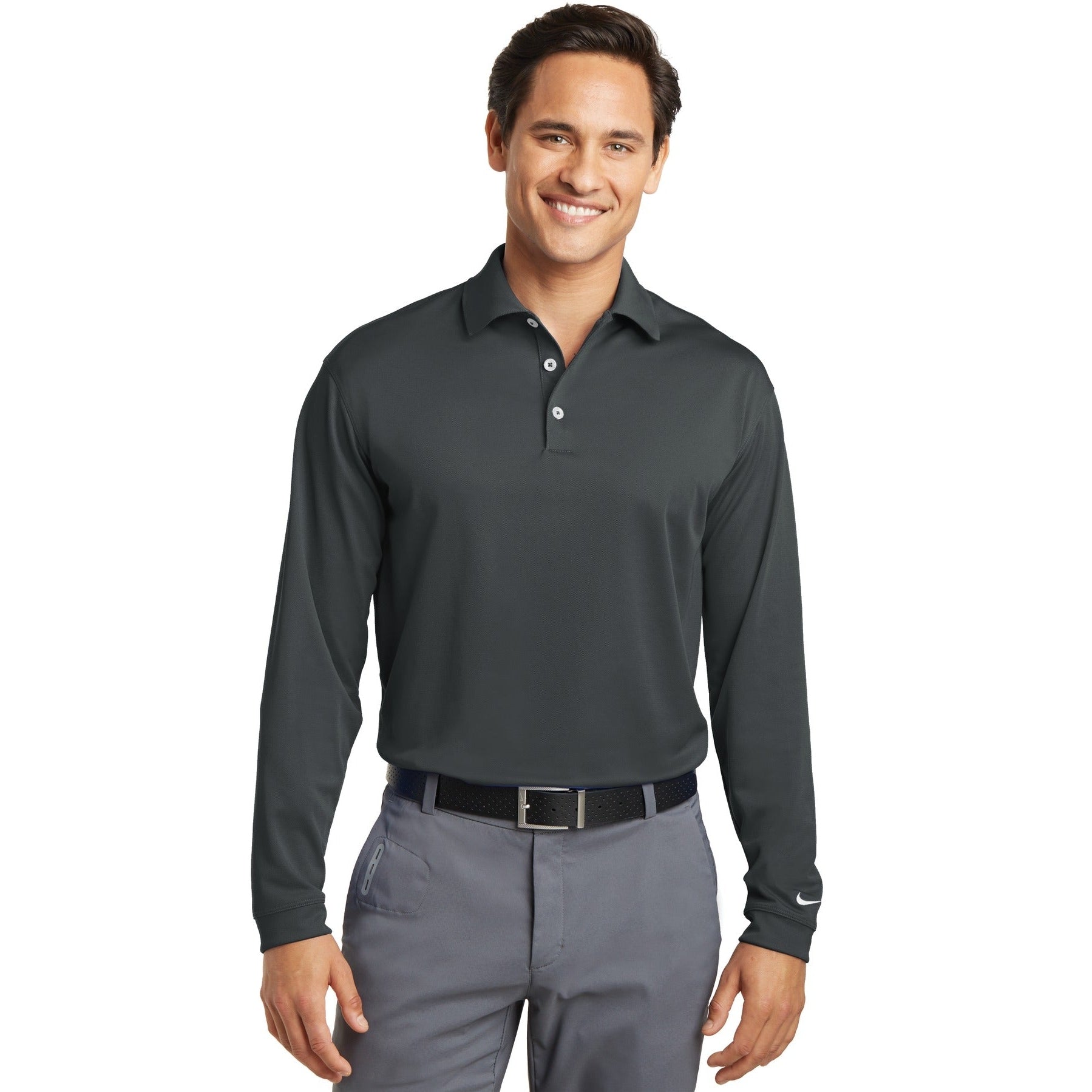 Nike- Nike Long Sleeve Dri-FIT Stretch Tech Polo. 466364-Medtech- 1