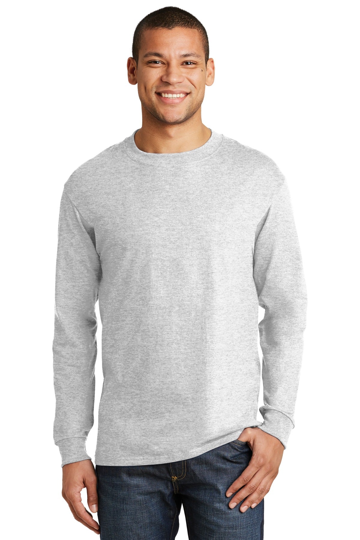 Hanes- Hanes® Beefy-T® - 100% Cotton Long Sleeve T-Shirt. 5186-Medtech- 1