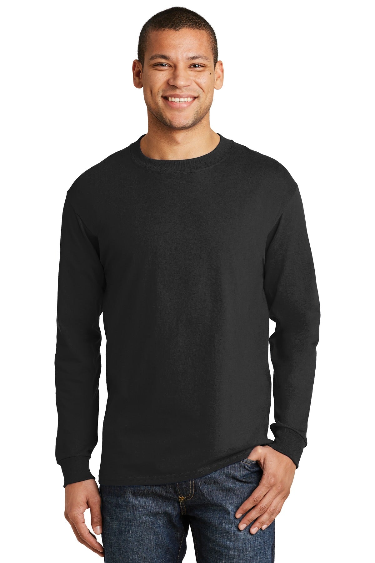 Hanes- Hanes® Beefy-T® - 100% Cotton Long Sleeve T-Shirt. 5186-Medtech- 2