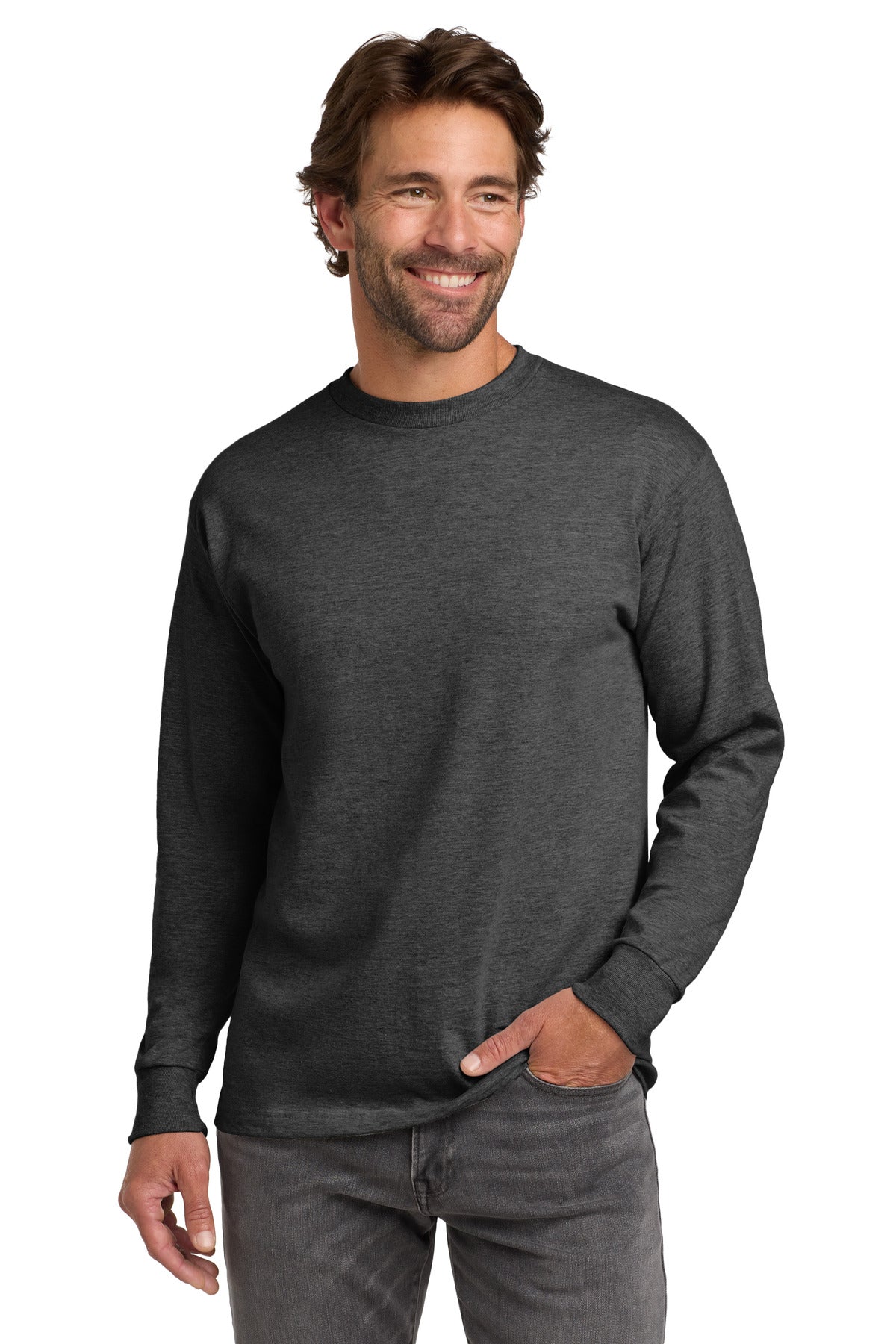 Hanes- Hanes® Beefy-T® - 100% Cotton Long Sleeve T-Shirt. 5186-Medtech- 3