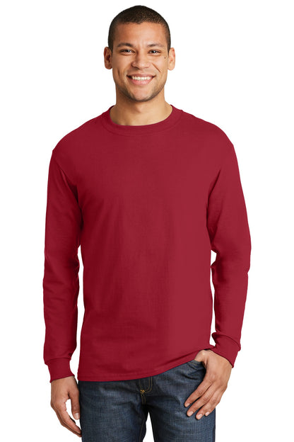 Hanes- Hanes® Beefy-T® - 100% Cotton Long Sleeve T-Shirt. 5186-Medtech- 5