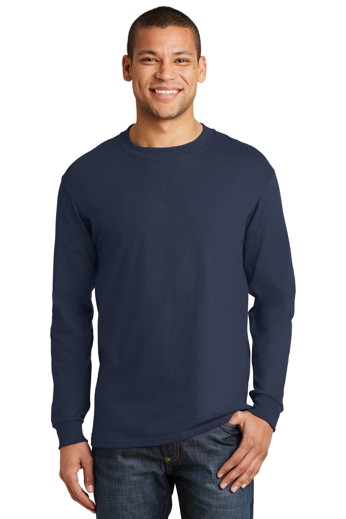 Hanes- Hanes® Beefy-T® - 100% Cotton Long Sleeve T-Shirt. 5186-Medtech- 8