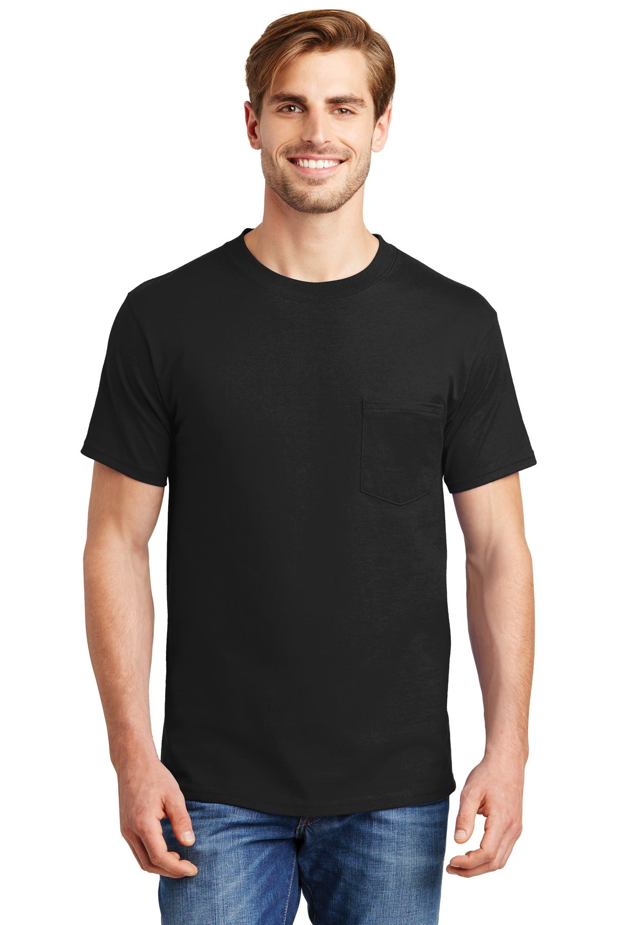 Hanes- Hanes® Beefy-T® - 100% Cotton T-Shirt with Pocket. 5190-Medtech- 2