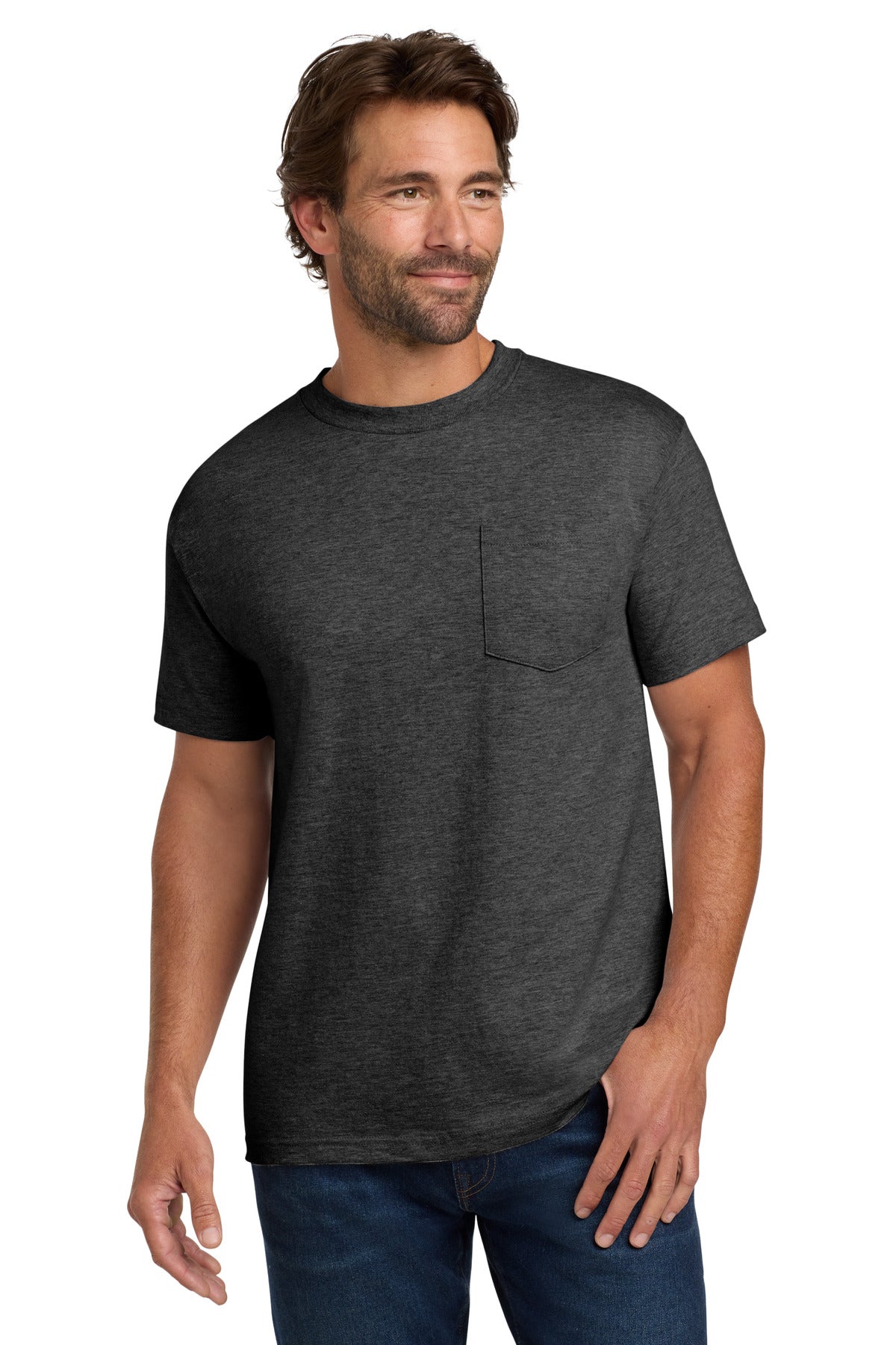 Hanes- Hanes® Beefy-T® - 100% Cotton T-Shirt with Pocket. 5190-Medtech- 3