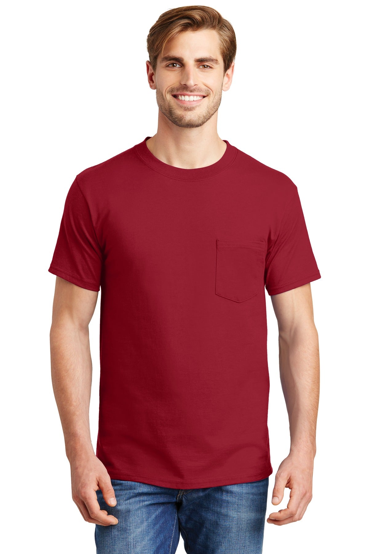 Hanes- Hanes® Beefy-T® - 100% Cotton T-Shirt with Pocket. 5190-Medtech- 5