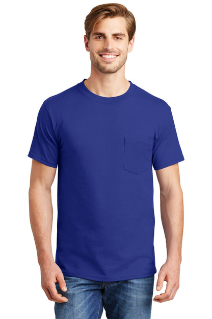 Hanes- Hanes® Beefy-T® - 100% Cotton T-Shirt with Pocket. 5190-Medtech- 6