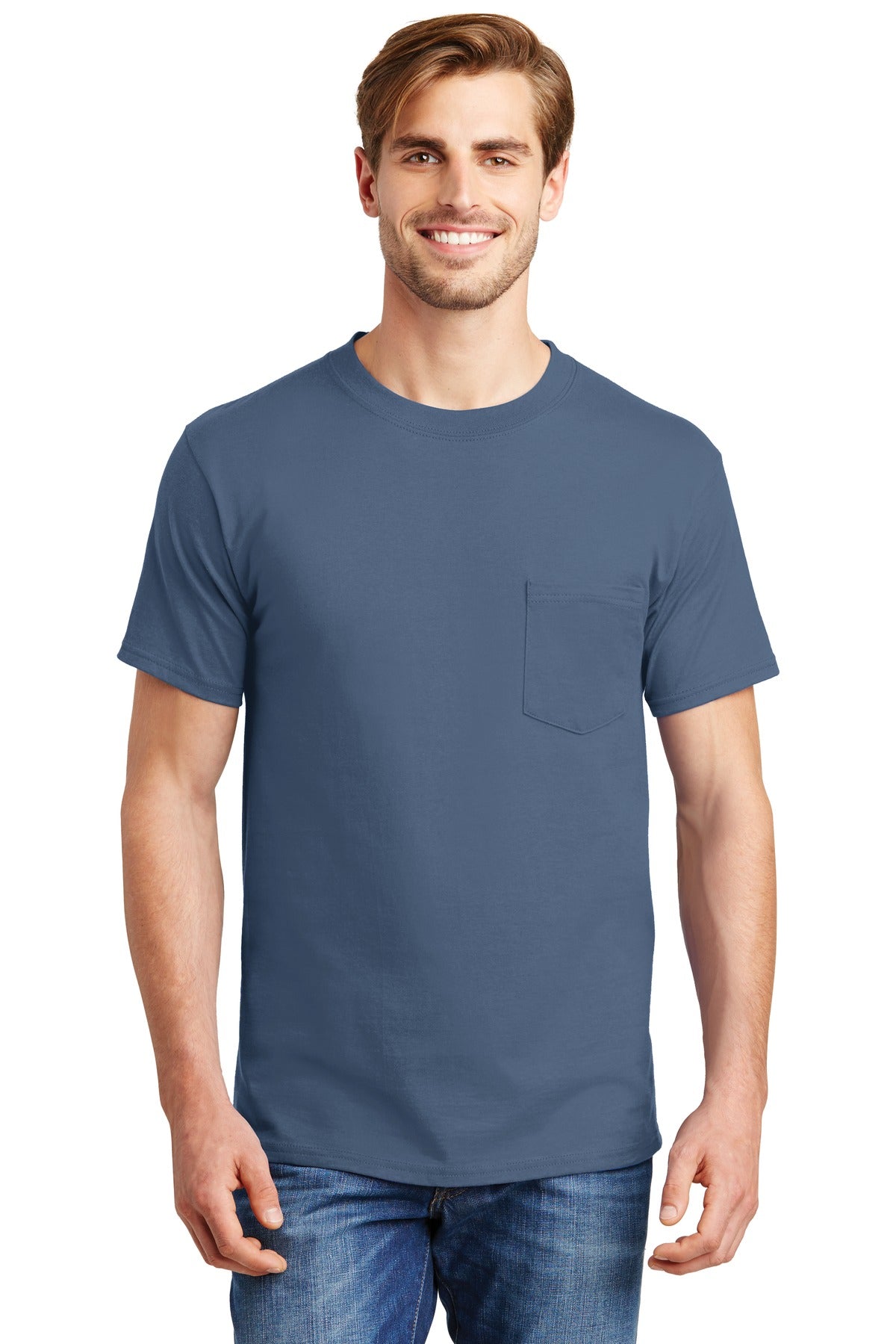 Hanes- Hanes® Beefy-T® - 100% Cotton T-Shirt with Pocket. 5190-Medtech- 7