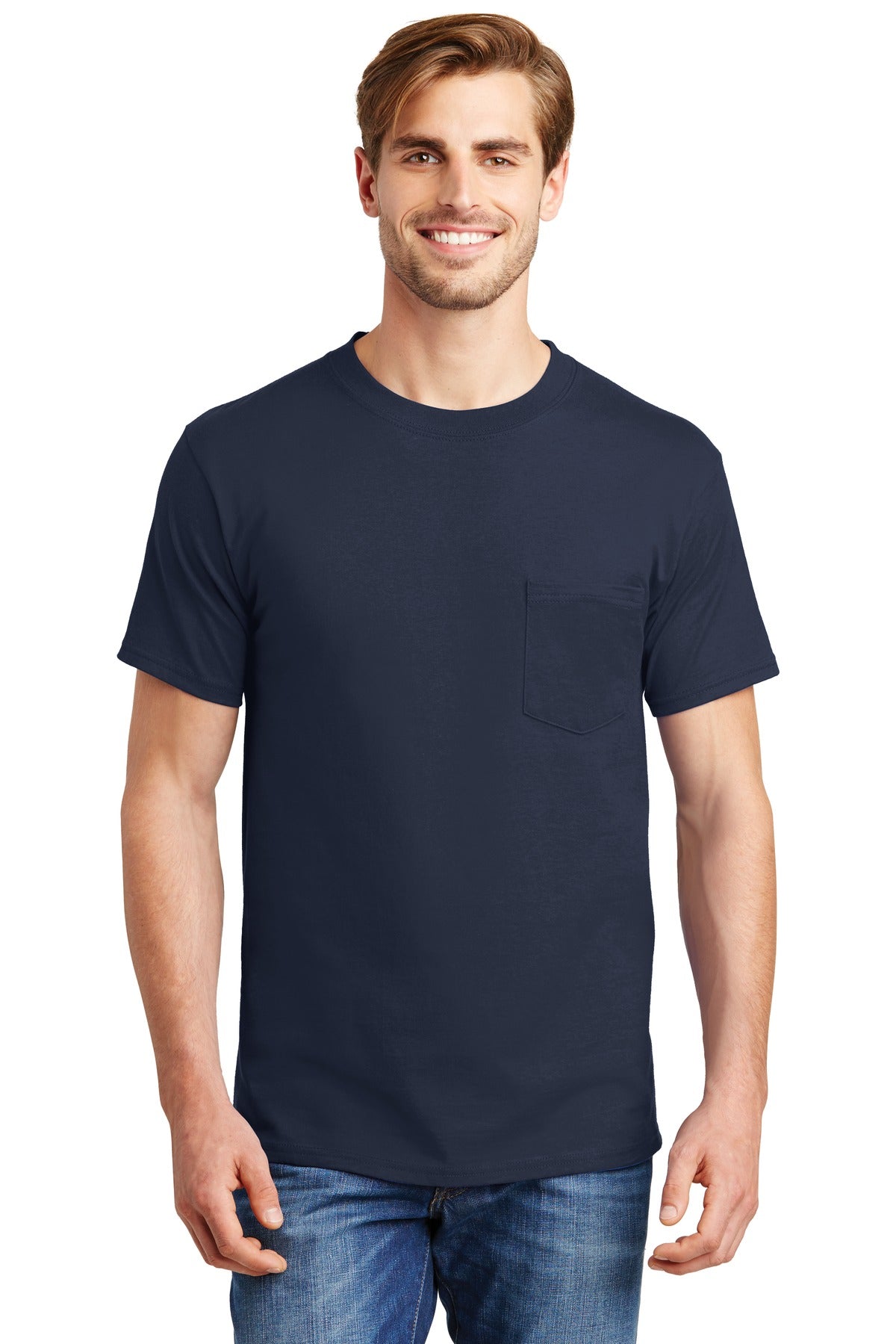 Hanes- Hanes® Beefy-T® - 100% Cotton T-Shirt with Pocket. 5190-Medtech- 9