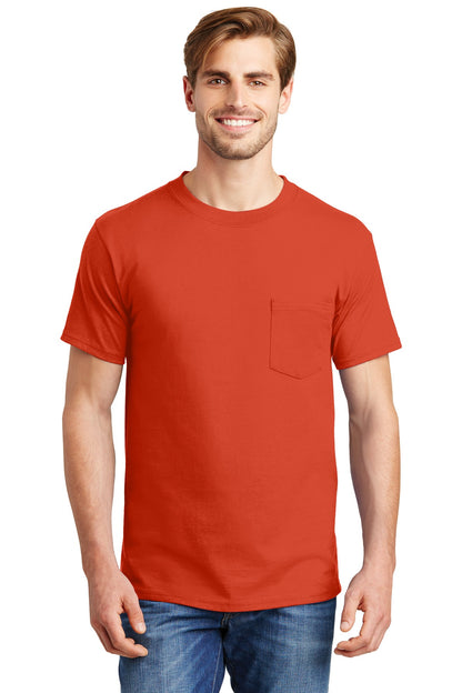 Hanes- Hanes® Beefy-T® - 100% Cotton T-Shirt with Pocket. 5190-Medtech- 10