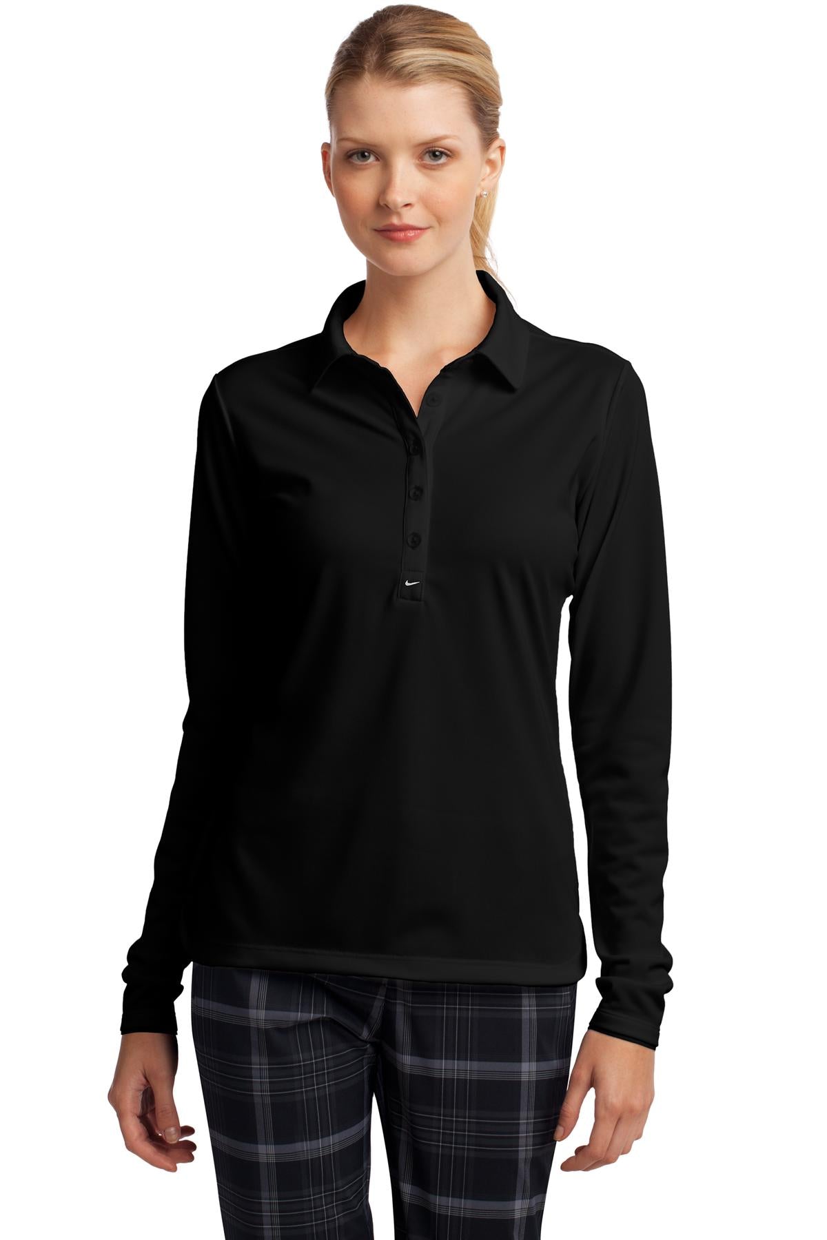 Nike- Nike Women's Long Sleeve Dri-FIT Stretch Tech Polo. 545322-Medtech- 2