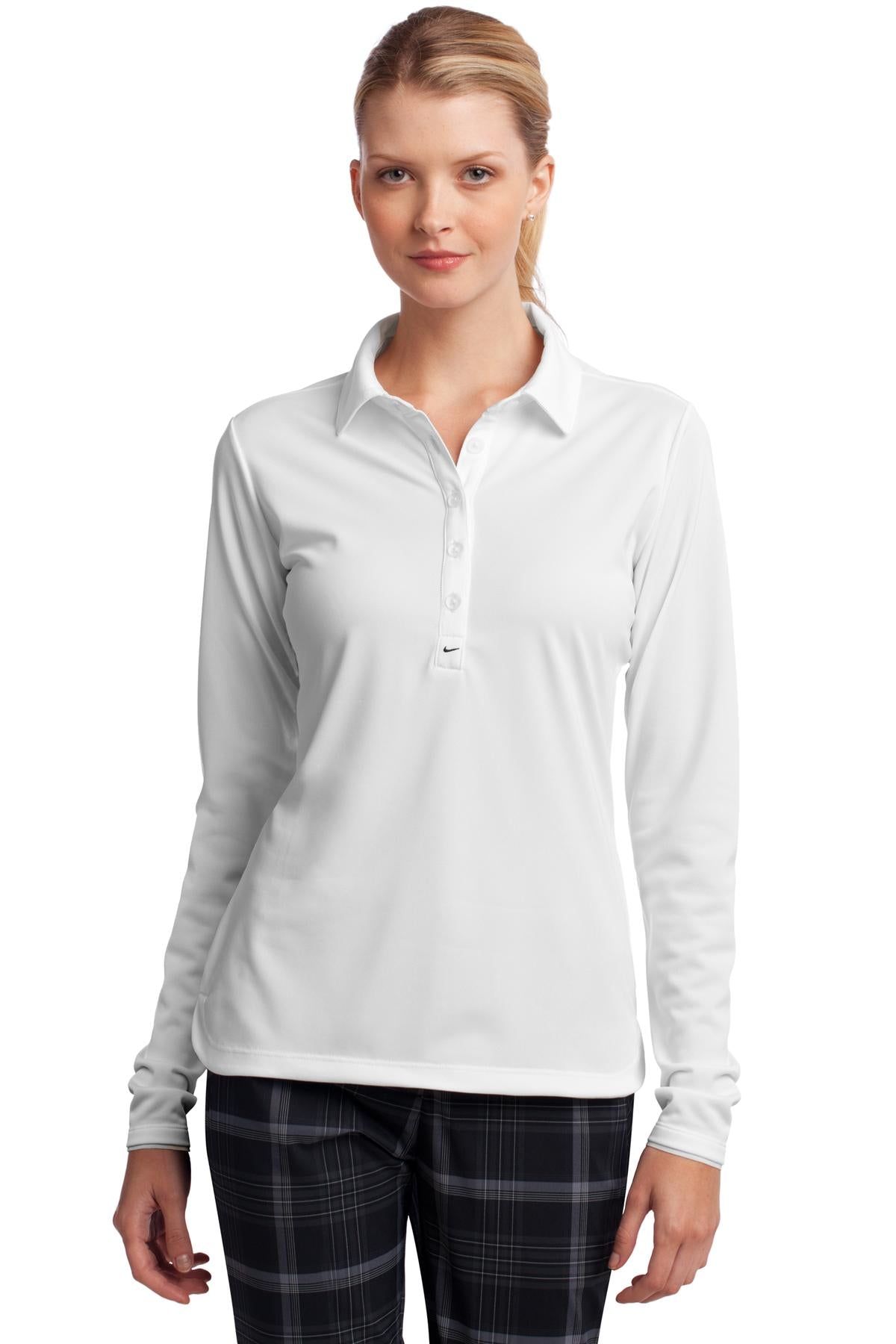 Nike- Nike Women's Long Sleeve Dri-FIT Stretch Tech Polo. 545322-Medtech- 5