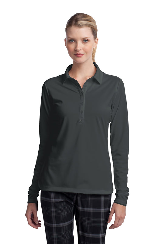 Nike- Nike Women's Long Sleeve Dri-FIT Stretch Tech Polo. 545322-Medtech- 1