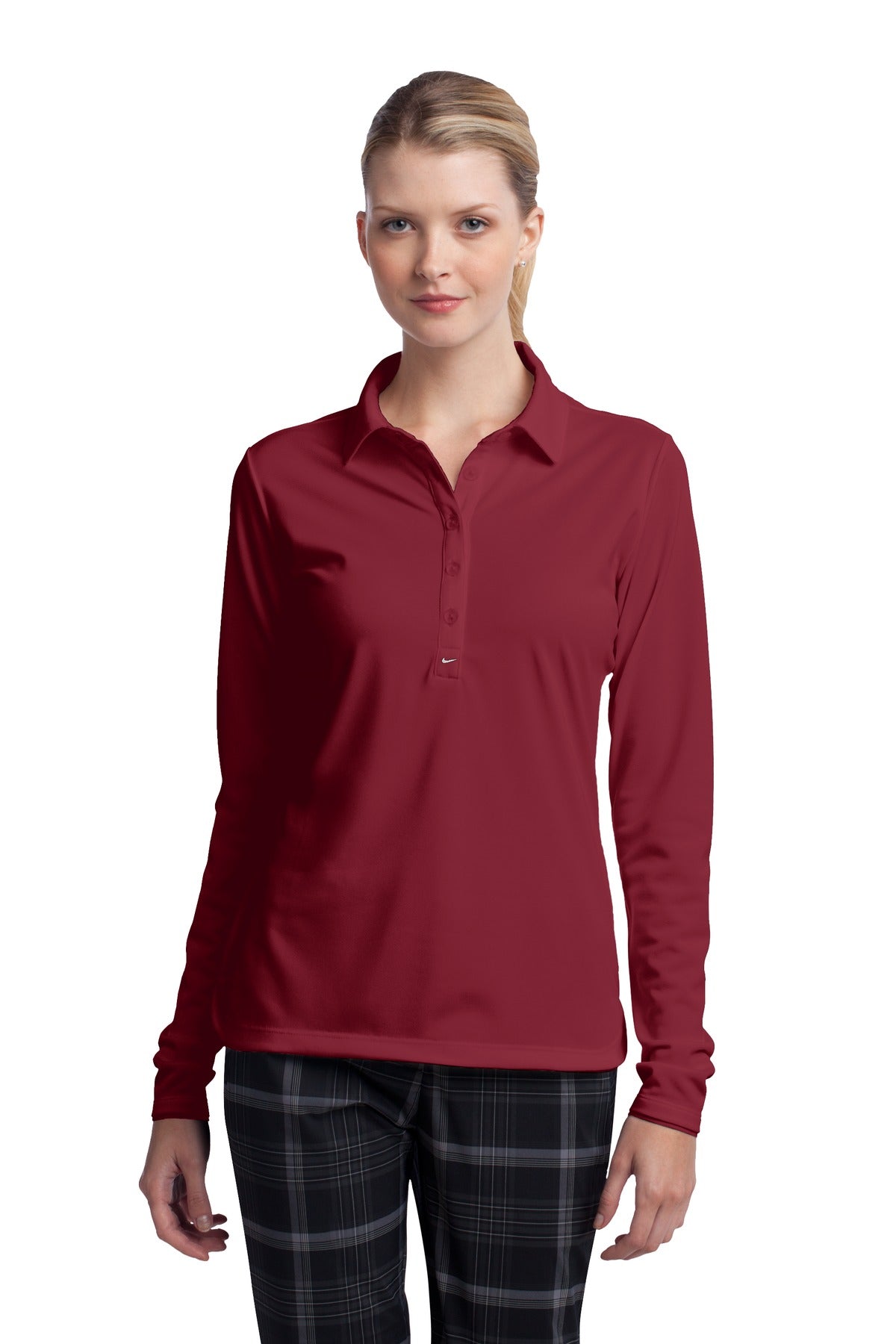 Nike- Nike Women's Long Sleeve Dri-FIT Stretch Tech Polo. 545322-Medtech- 4