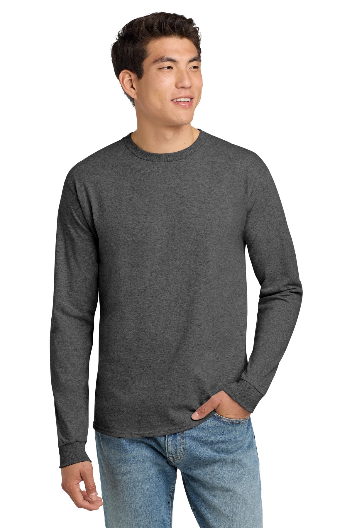 Hanes- Hanes® - Authentic 100% Cotton Long Sleeve T-Shirt. 5586-Medtech- 3