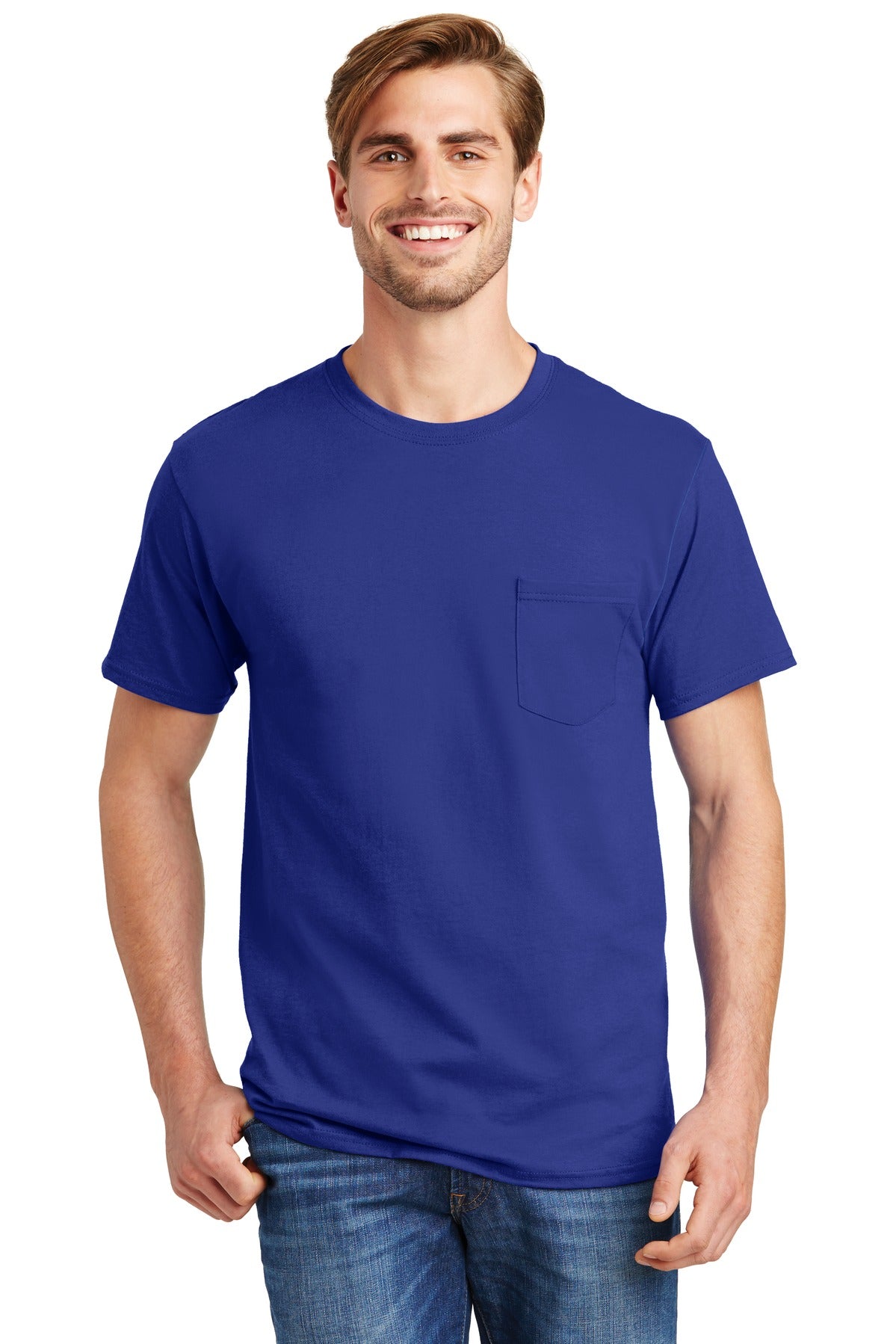 Hanes- Hanes® - Authentic 100% Cotton T-Shirt with Pocket. 5590-Medtech- 5