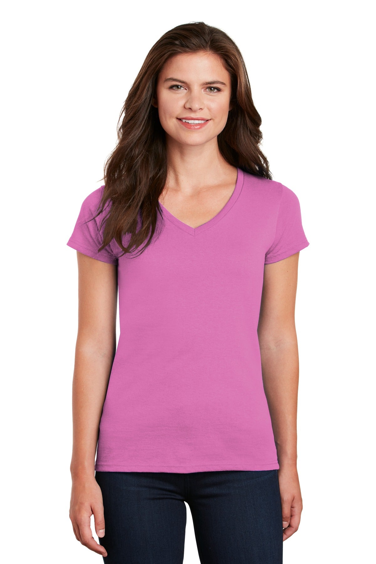 Gildan- Gildan® Women's Heavy Cotton™ 100% Cotton V-Neck T-Shirt. 5V00L-Medtech- 1