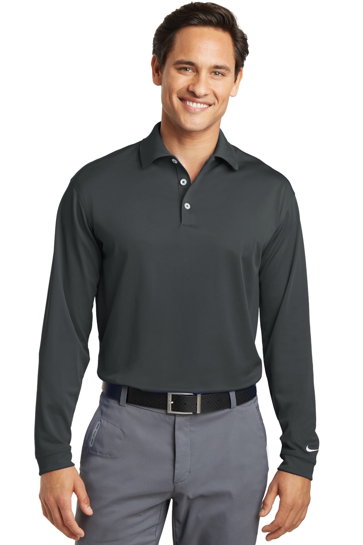 Nike- Nike Tall Long Sleeve Dri-FIT Stretch Tech Polo. 604940-Medtech- 1