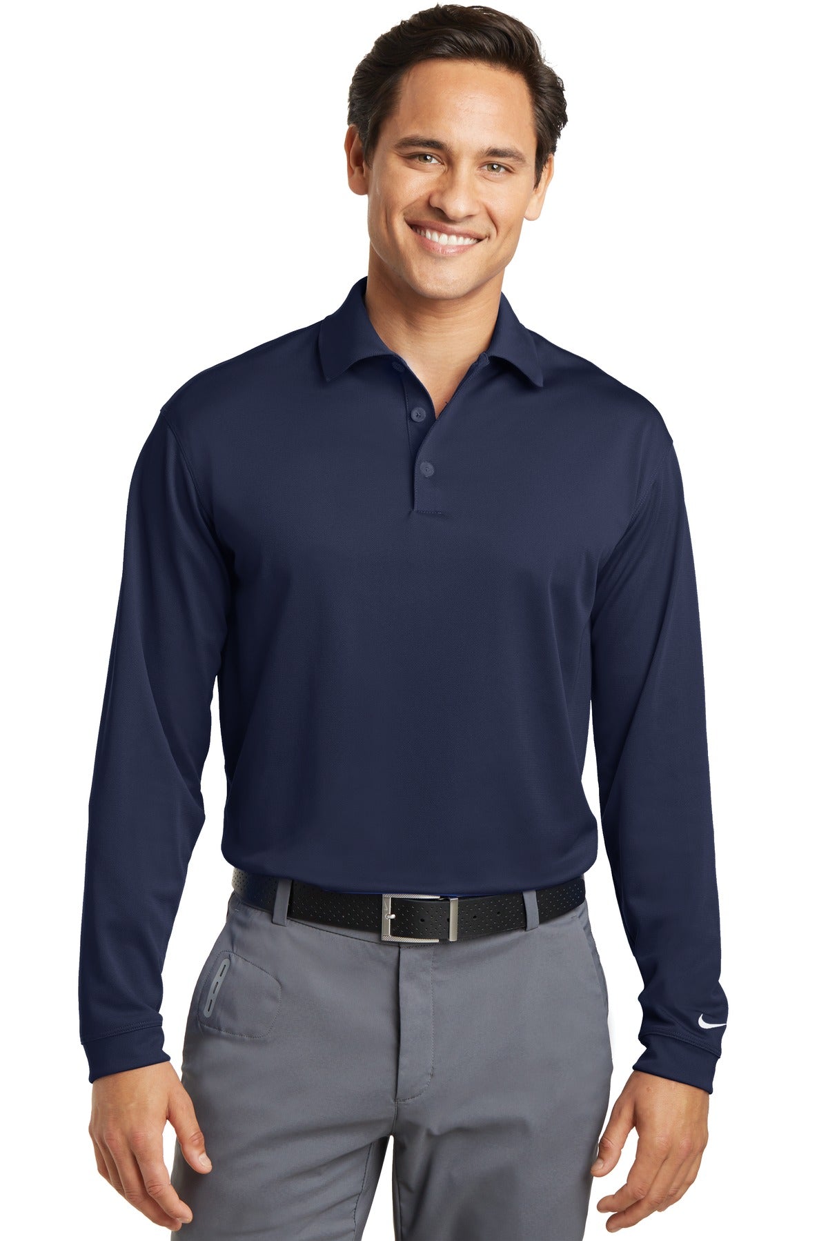 Nike- Nike Tall Long Sleeve Dri-FIT Stretch Tech Polo. 604940-Medtech- 4