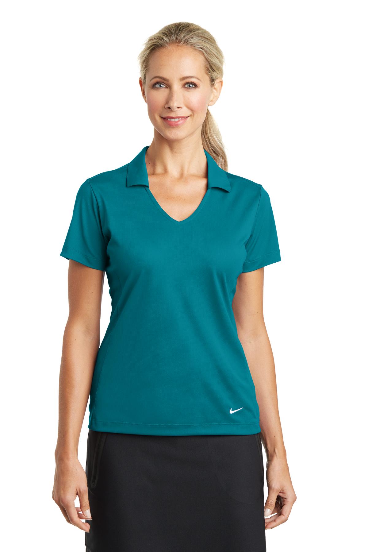 Nike- Nike Women's Dri-FIT Vertical Mesh Polo. 637165-Medtech- 3