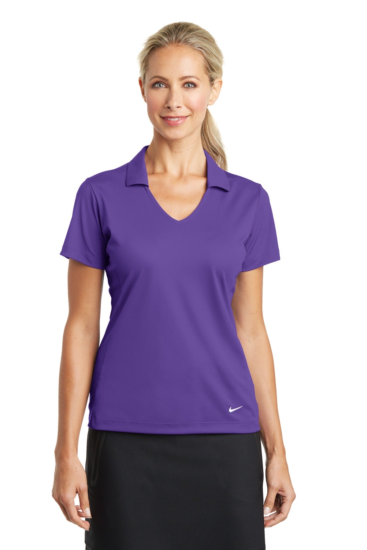 Nike- Nike Women's Dri-FIT Vertical Mesh Polo. 637165-Medtech- 6