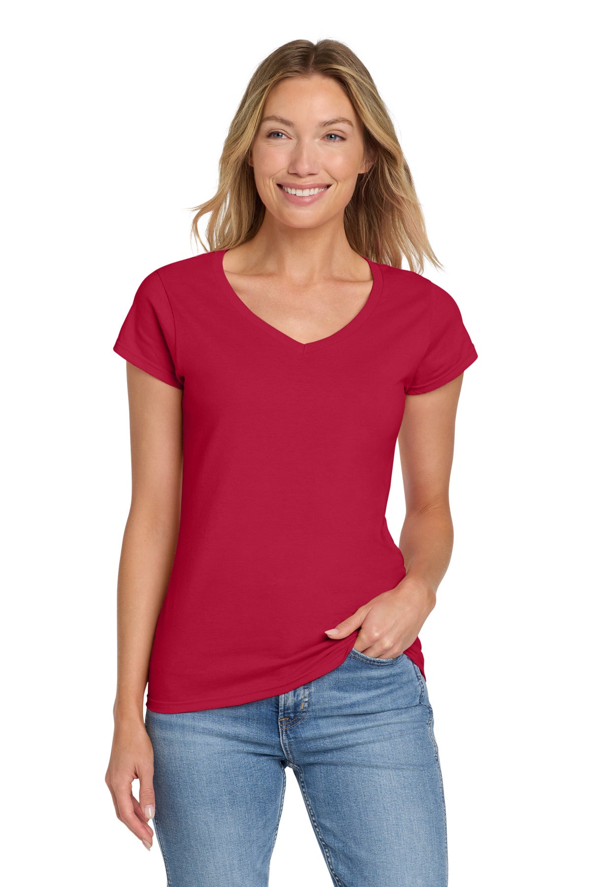 Gildan- Gildan Softstyle® Women's Fit V-Neck T-Shirt. 64V00L-Medtech- 3