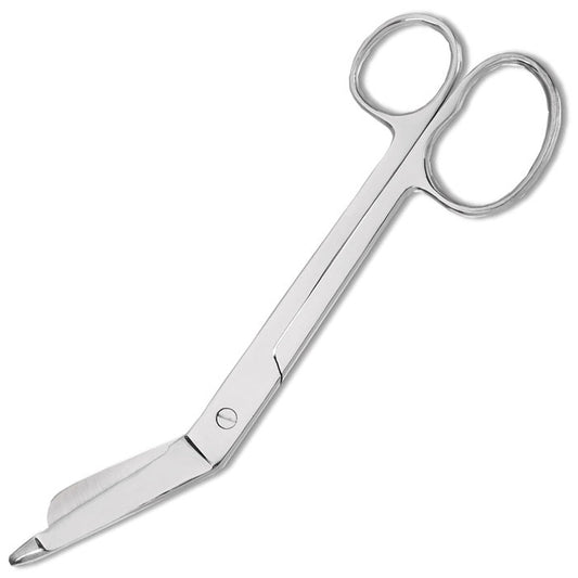 7.25" Bandage Scissor with One Large Ring Serrated Blades