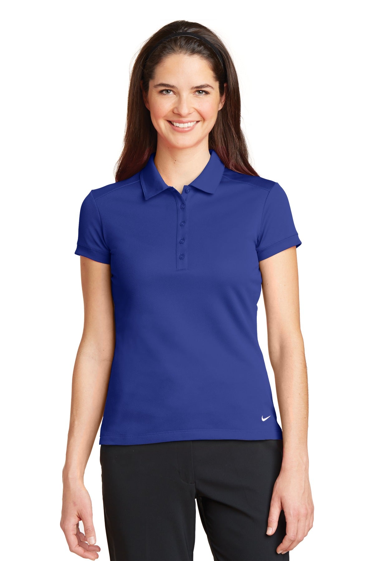 Nike- Nike Women's Dri-FIT Solid Icon Pique Modern Fit Polo. 746100-Medtech- 3