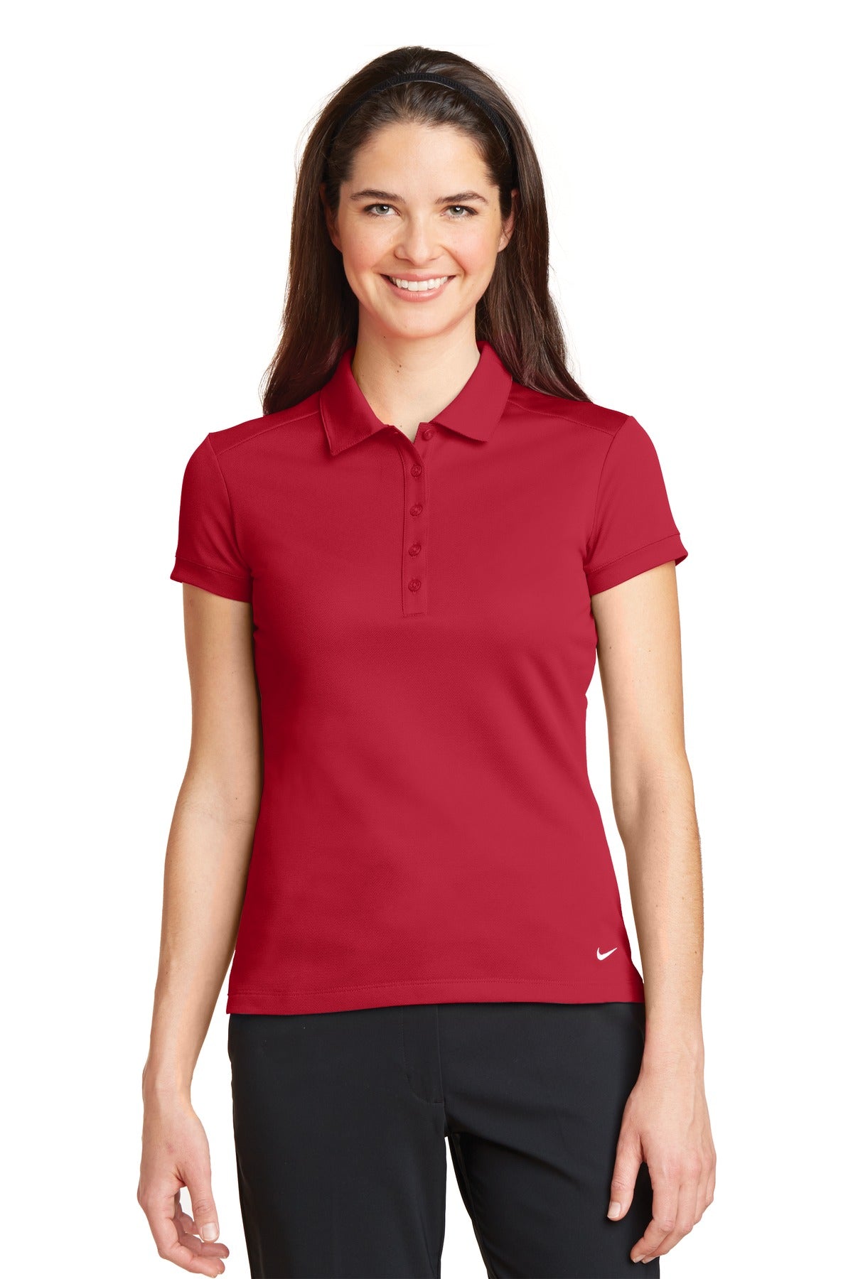 Nike- Nike Women's Dri-FIT Solid Icon Pique Modern Fit Polo. 746100-Medtech- 4