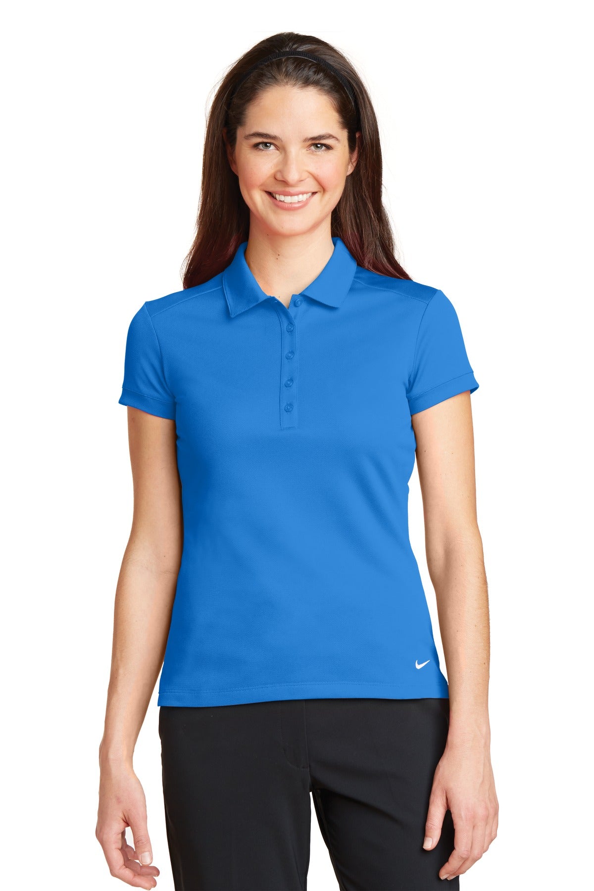 Nike- Nike Women's Dri-FIT Solid Icon Pique Modern Fit Polo. 746100-Medtech- 5