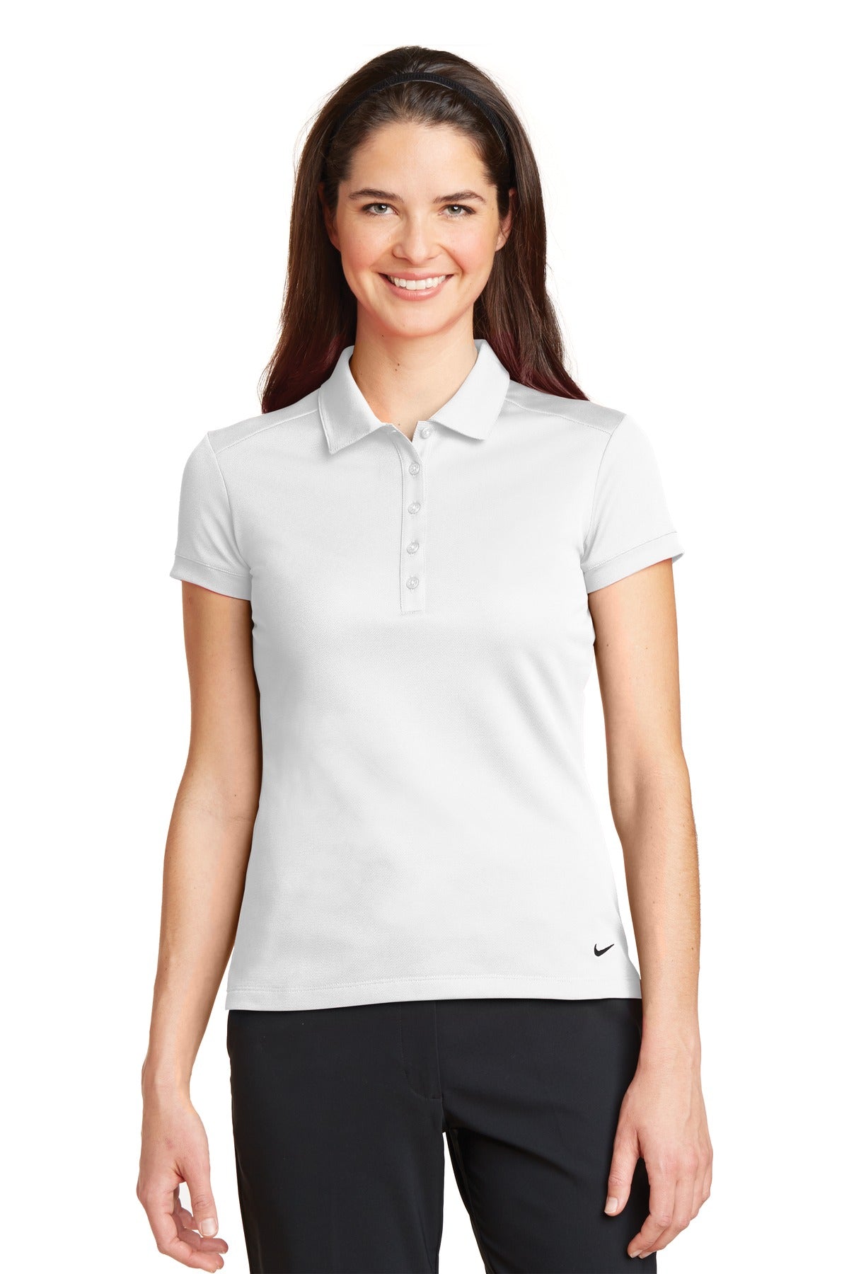 Nike- Nike Women's Dri-FIT Solid Icon Pique Modern Fit Polo. 746100-Medtech- 6