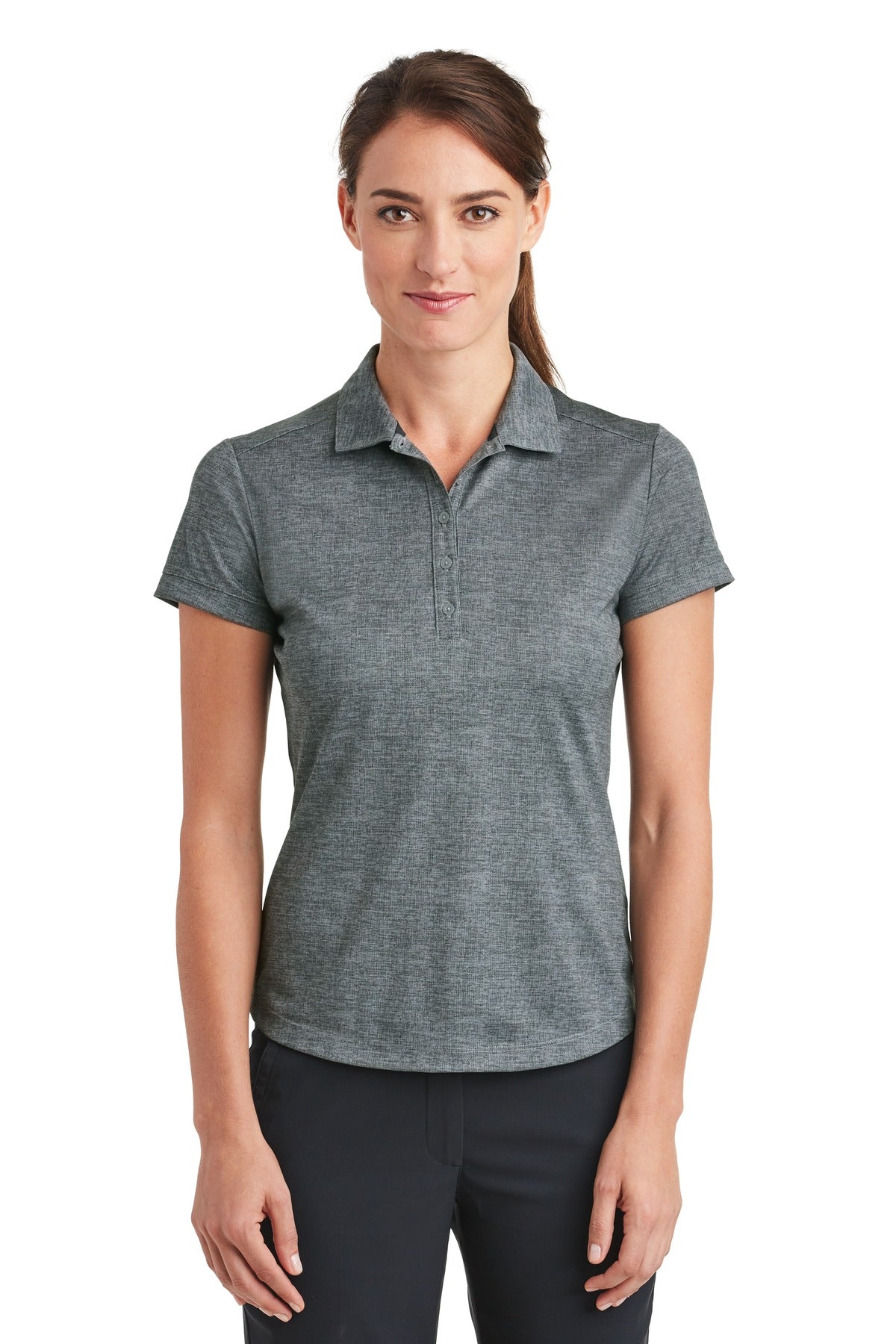 Nike- Nike Women's Dri-FIT Crosshatch Polo. 838961-Medtech- 3