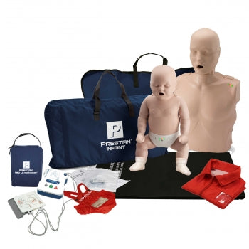 Adult & Infant CPR Manikins with Feedback & AED Trainer Kit