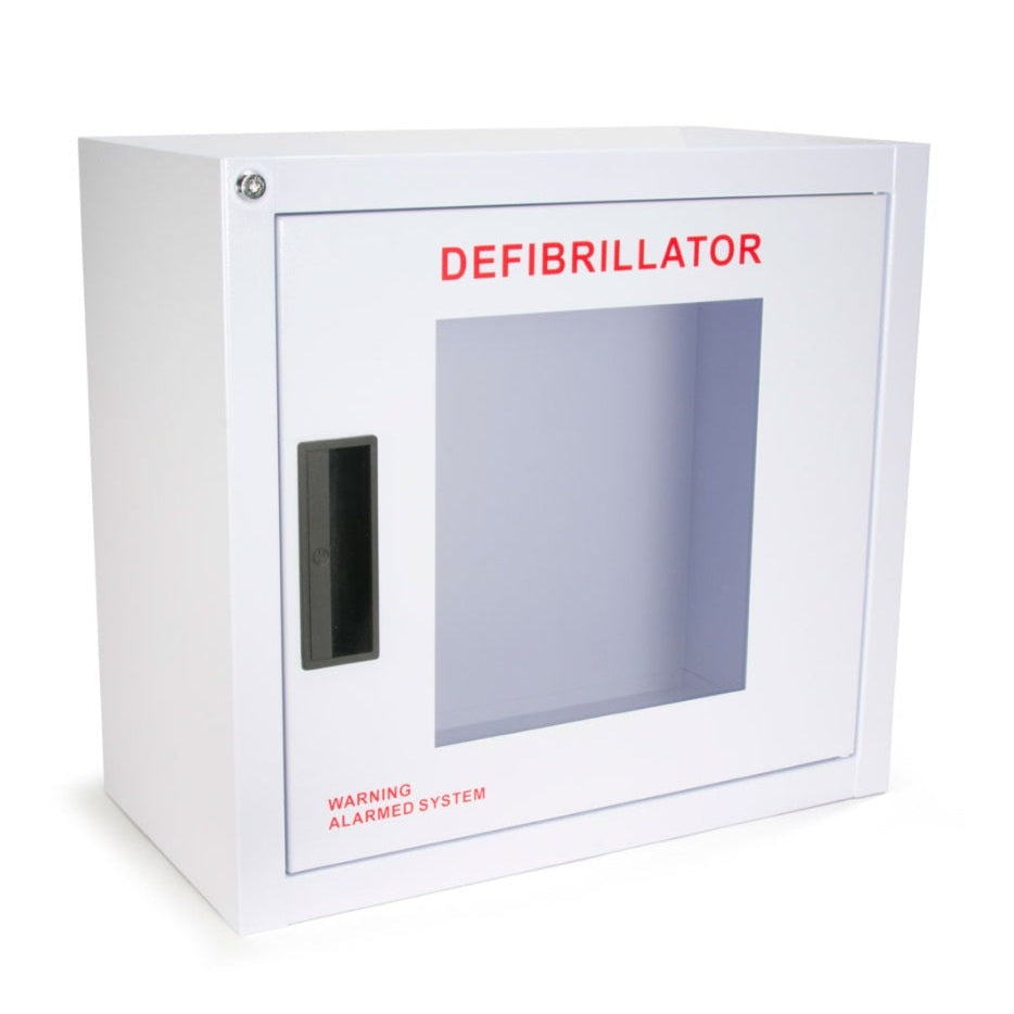 Alarmed AED Wall Cabinet w/Clear Window, Metal, Large