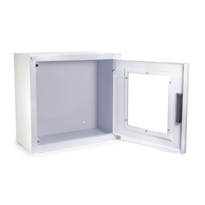 Alarmed AED Wall Cabinet w/Clear Window, Metal, Large