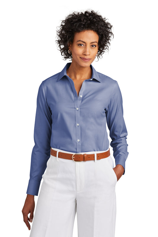 Brooks Brothers- Brooks Brothers® Women's Wrinkle-Free Stretch Pinpoint Shirt BB18001-Medtech- 1