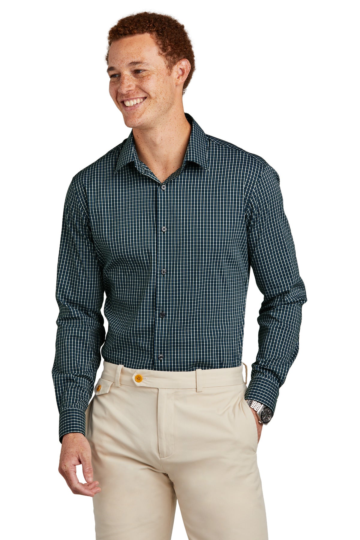 Brooks Brothers- Brooks Brothers® Tech Stretch Patterned Shirt BB18006-Medtech- 2