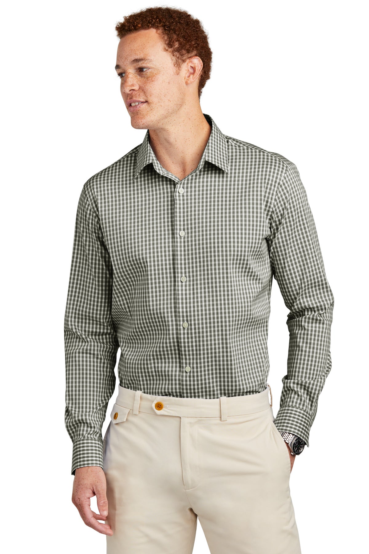 Brooks Brothers- Brooks Brothers® Tech Stretch Patterned Shirt BB18006-Medtech- 3