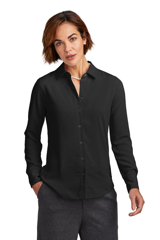 Brooks Brothers- Brooks Brothers® Women's Full-Button Satin Blouse BB18007-Medtech- 1