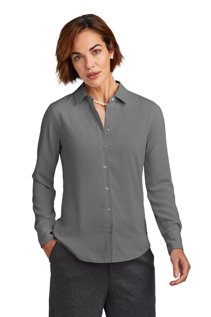 Brooks Brothers- Brooks Brothers® Women's Full-Button Satin Blouse BB18007-Medtech- 4