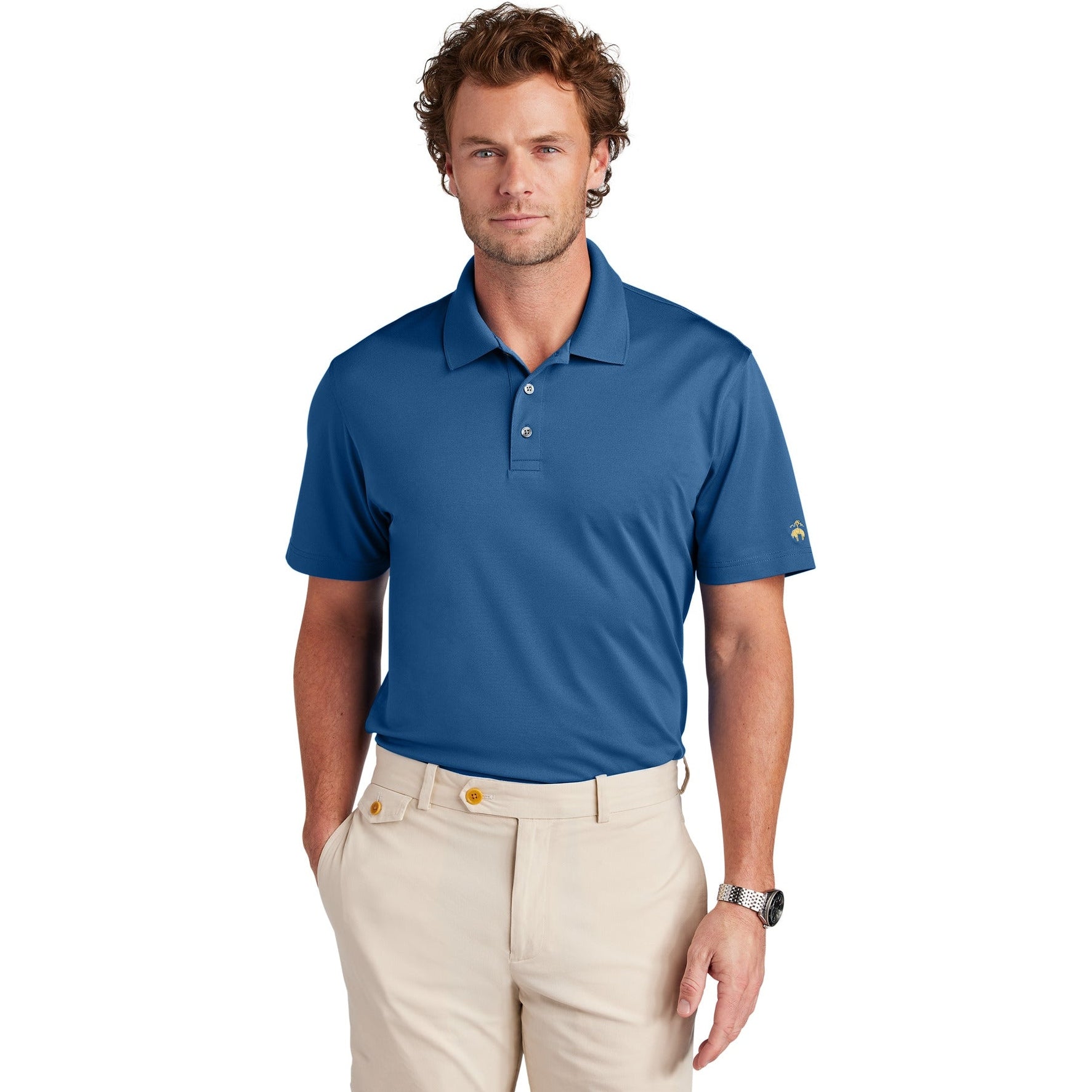 Brooks Brothers- Brooks Brothers® Mesh Pique Performance Polo BB18220-Medtech- 1