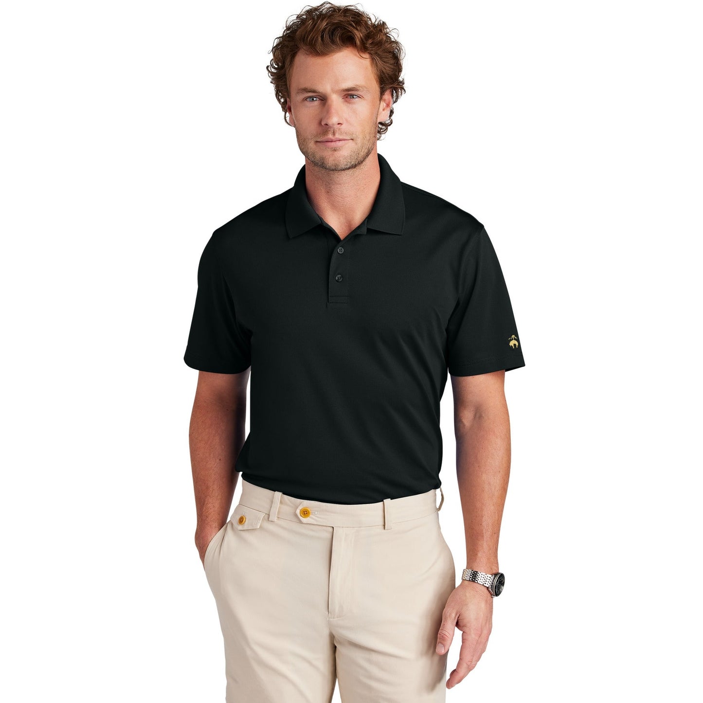 Brooks Brothers- Brooks Brothers® Mesh Pique Performance Polo BB18220-Medtech- 2