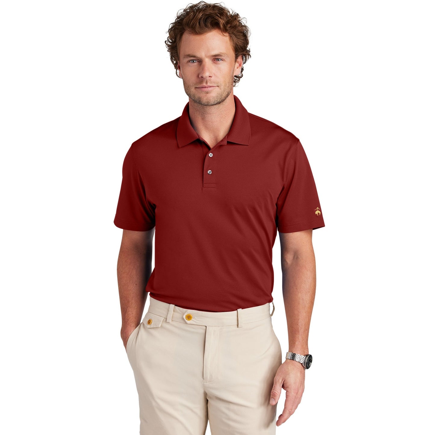 Brooks Brothers- Brooks Brothers® Mesh Pique Performance Polo BB18220-Medtech- 4