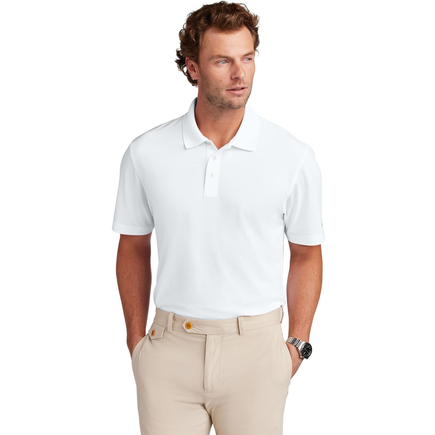 Brooks Brothers- Brooks Brothers® Mesh Pique Performance Polo BB18220-Medtech- 6