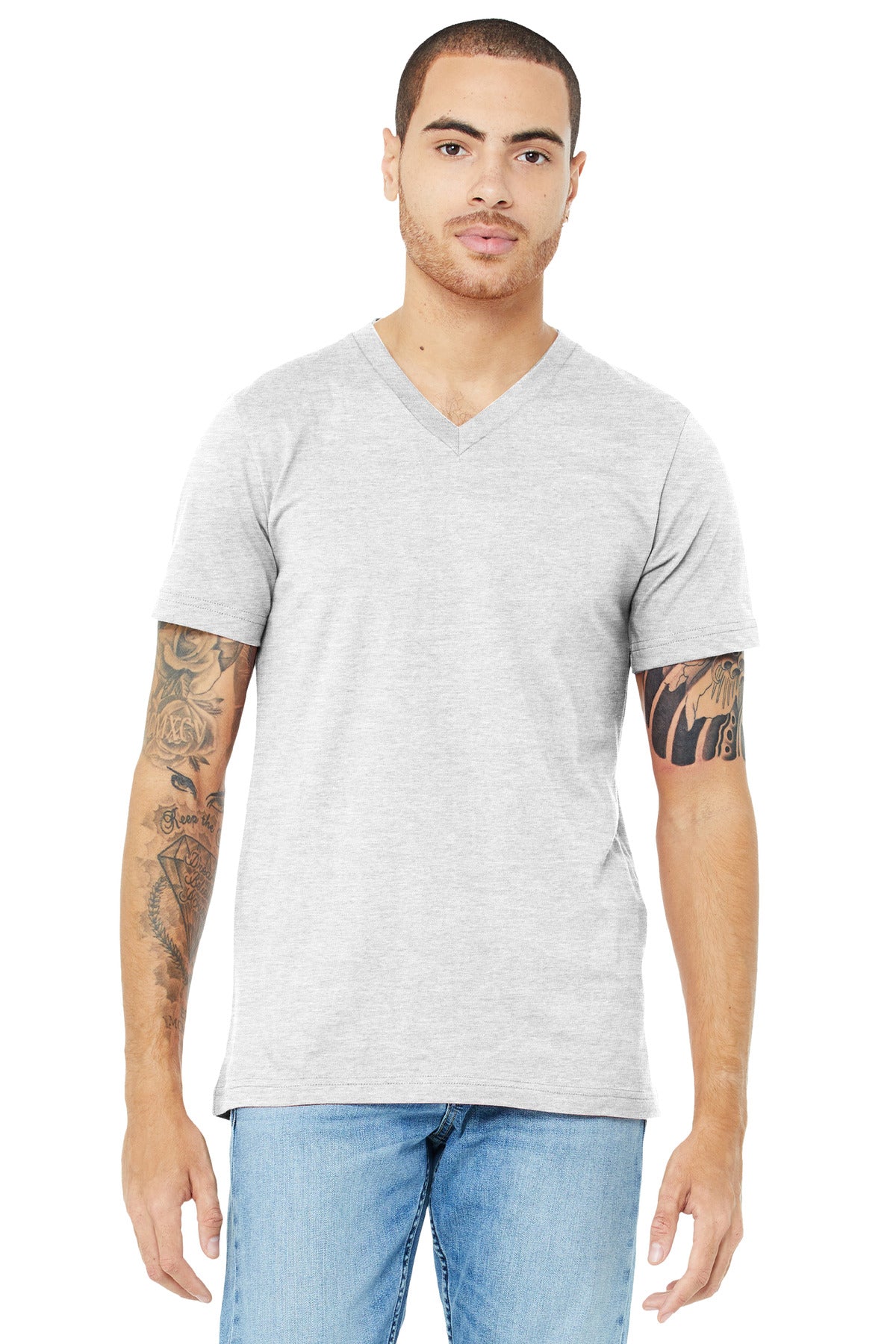 Bella + Canvas- BELLA+CANVAS ® Unisex Jersey Short Sleeve V-Neck Tee. BC3005-Medtech- 1